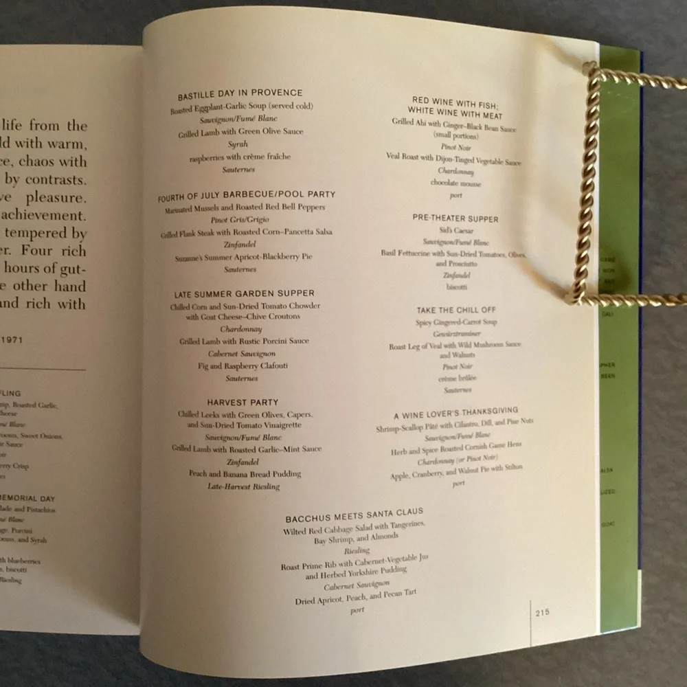 The Wine Lover's Cookbook with ideas to pair your wine & food & recipes ideas.